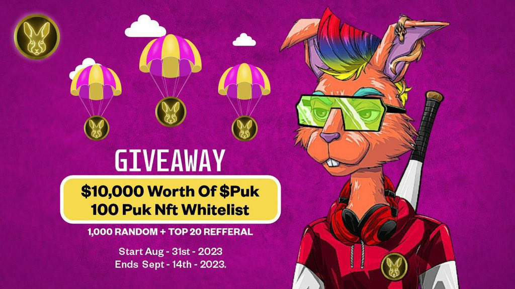 DynamicAirdrops's tweet photo. 🚨 Airdrop: Punk Rabbit
🔥 Rewards: $9 Worth of $PUK
🤑 Refer: Top 20 Referrals Will Receive $50 Worth of $PUK Each
🚧 Rating: ⭐️⭐️⭐️⭐️⭐️
📛 Winners : 1000 Random + Top 20 Referrals
🤖 Airdrop Link : https://t.co/TkgepR9mVq
#Airdrop #Airdrops #PunkRabbit #DynamicAirdrops https://t.co/QsSdbQJZn2