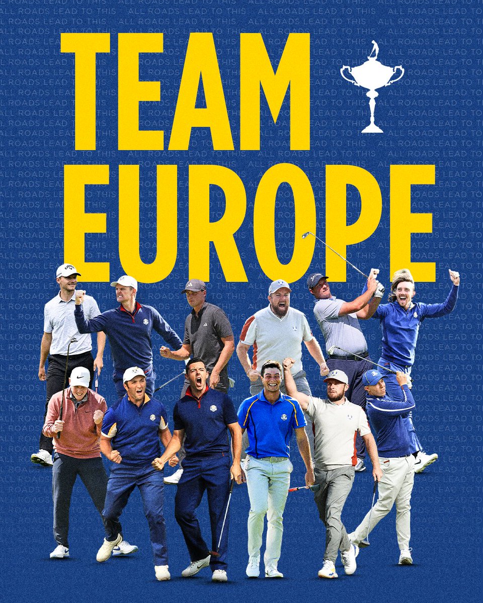 RyderCupEurope's tweet photo. Introducing #TeamEurope 🇪🇺 https://t.co/TxTwXYNu5a