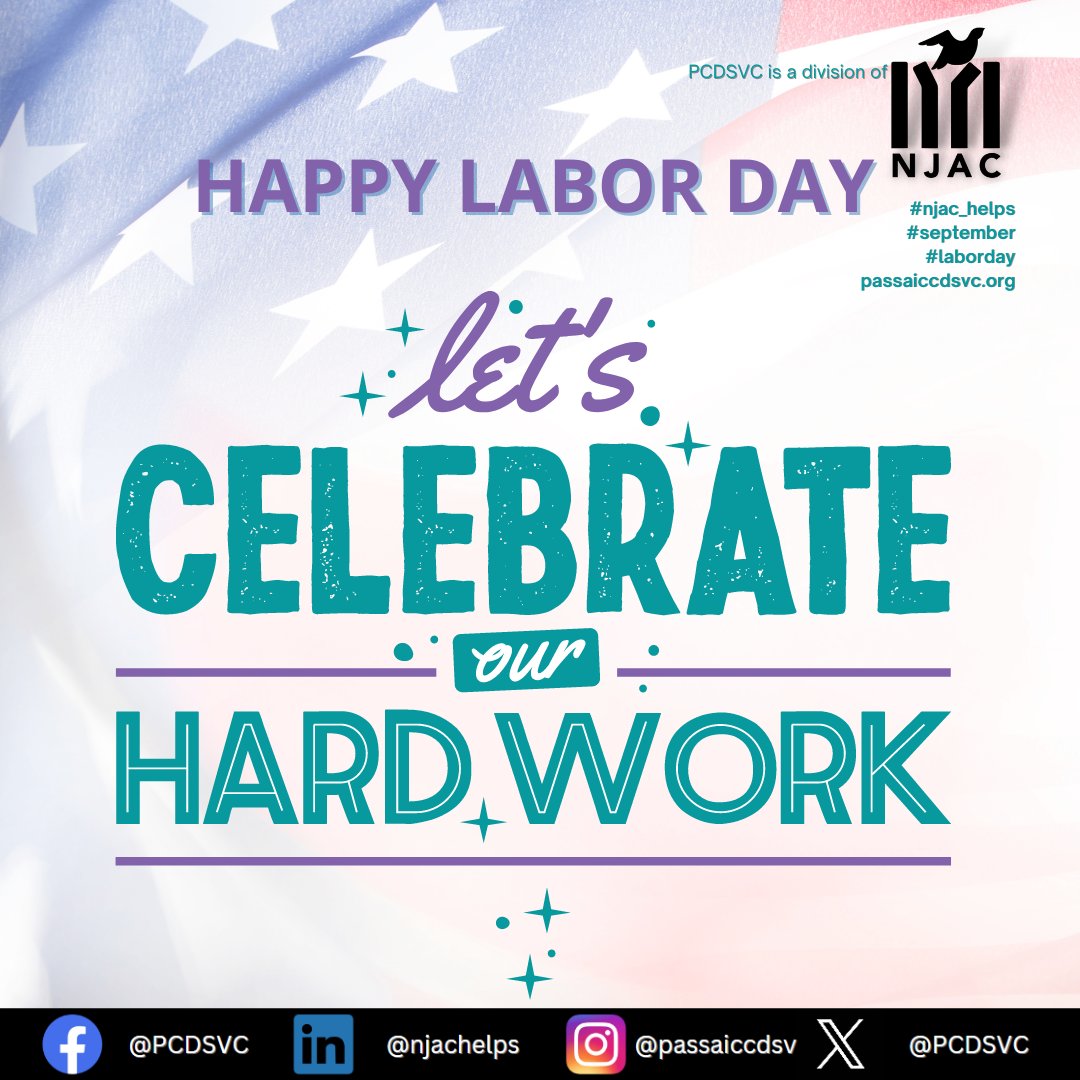 Happy Labor Day 

#labor #laborday #passaiccountynj  #domesticviolenceawareness #sexualviolence #communityresource #nonprofit #newjersey #njac_helps