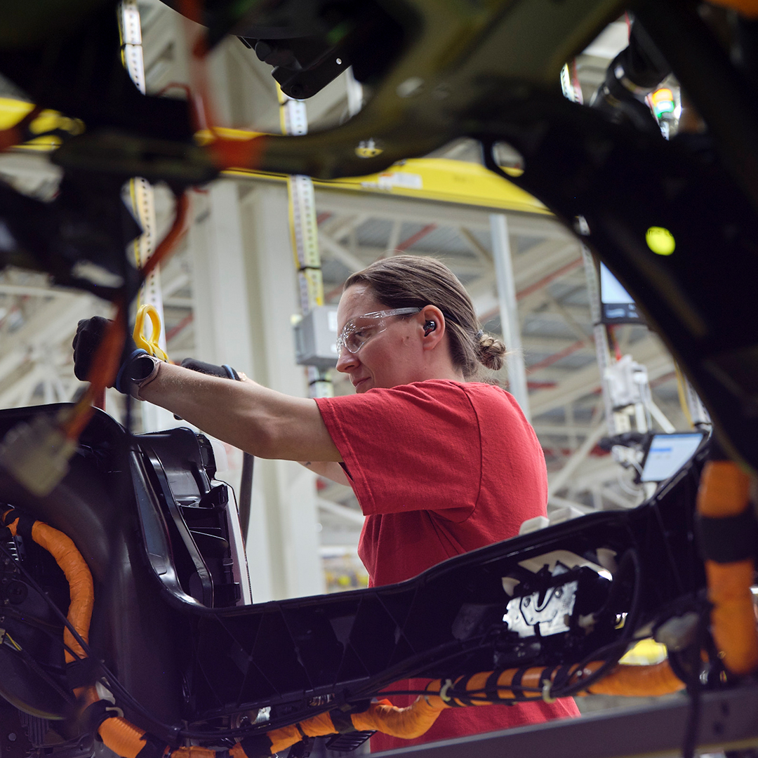 Ford's tweet image. Behind every Ford, there’s a story of craftsmanship and determination. Here’s to our brilliant workers. We’re All In On America. Happy Labor Day!

Preproduction model shown.