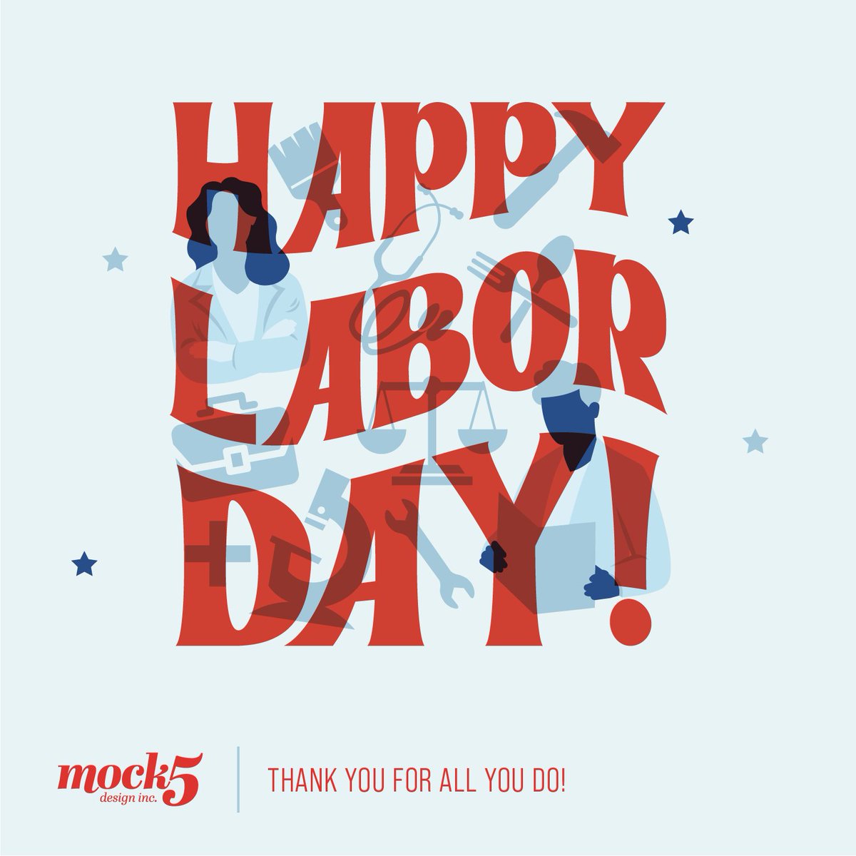 Happy Labor Day to workers in every field! We celebrate the contributions of everyone who helps build strong communities. Thank you for your dedication and determination. #LaborDay #mock5design #thankyou