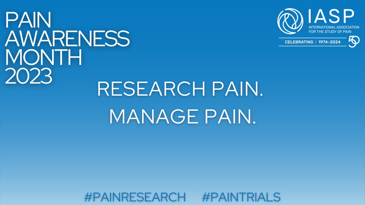 IASPpain's tweet image. September is Pain Awareness Month. Follow IASP across all social media platforms, and share #PAM2023 centering around #painresearch to help raise awareness around this important topic. #paintrials