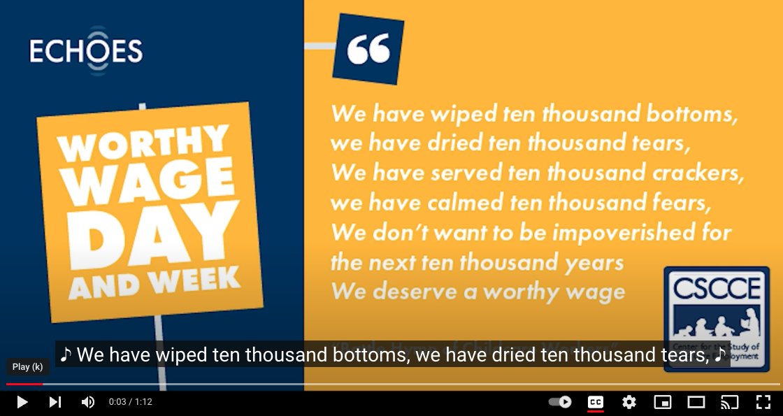 CSCCEUCB's tweet photo. This Labor Day, we salute the dedicated, talented early childhood educators who are building the next generation's brains! They deserve public investment in #ECE, fair wages, and respect. Sing along to this #WorthyWage movement song! https://t.co/qJ6up9dGAF https://t.co/4wdIByuS9V