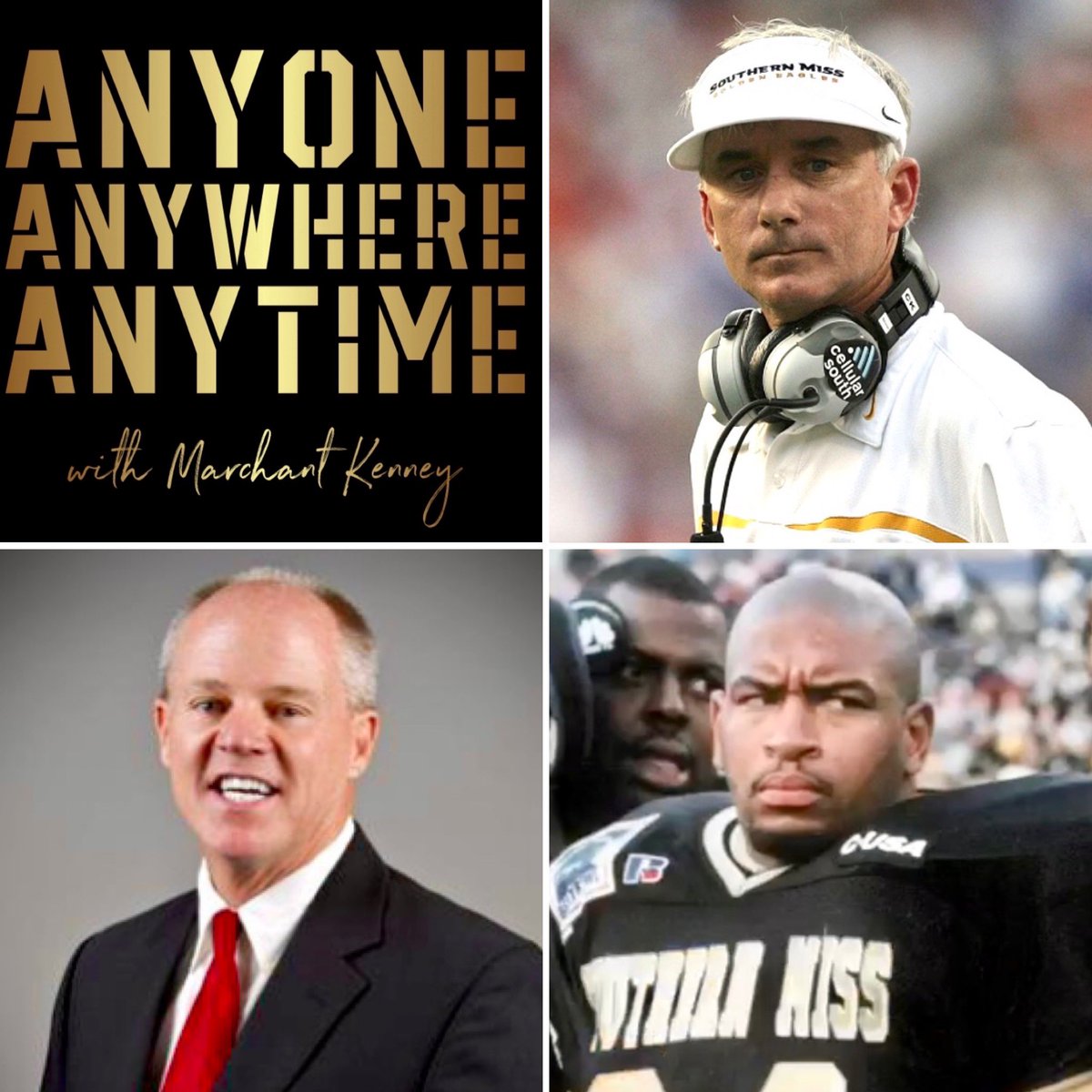 “ANYONE, ANYWHERE, ANYTIME” with Marchant Kenney (@anytimemarchant) on Twitter photo Huge challenge this week at Top 10 Florida St! Jeff Bower, John Thompson, and TJ Slaughter were experts on big road wins! On this week’s show, I talk to them about the mindset necessary to win as the underdog. This show is going to be AWESOME! <a href="/SouthernMissFB/">Southern Miss Football</a> Huge challenge this week at Top 10 Florida St! Jeff Bower, John Thompson, and TJ Slaughter were experts on big road wins! On this week’s show, I talk to them about the mindset necessary to win as the underdog. This show is going to be AWESOME! <a href="/SouthernMissFB/">Southern Miss Football</a>