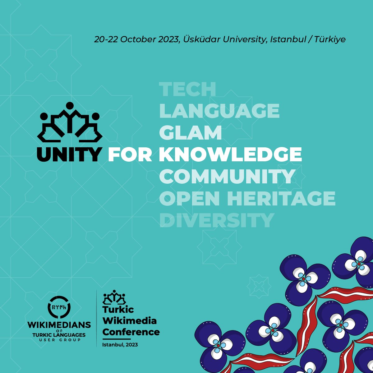 Unity for knowledge! See you at the Turkic Wikimedia Conference between 20-22 October 2023!

#WMTurkic #TWC2023