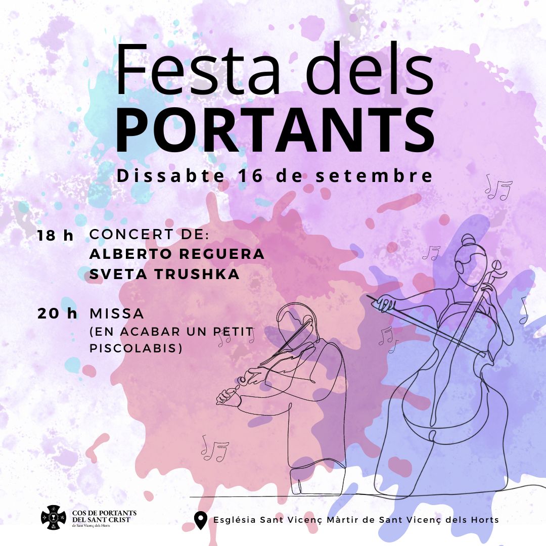 Dissabte 16 de setembre celebrem la festivitat del Cos de Portants del St Crist.