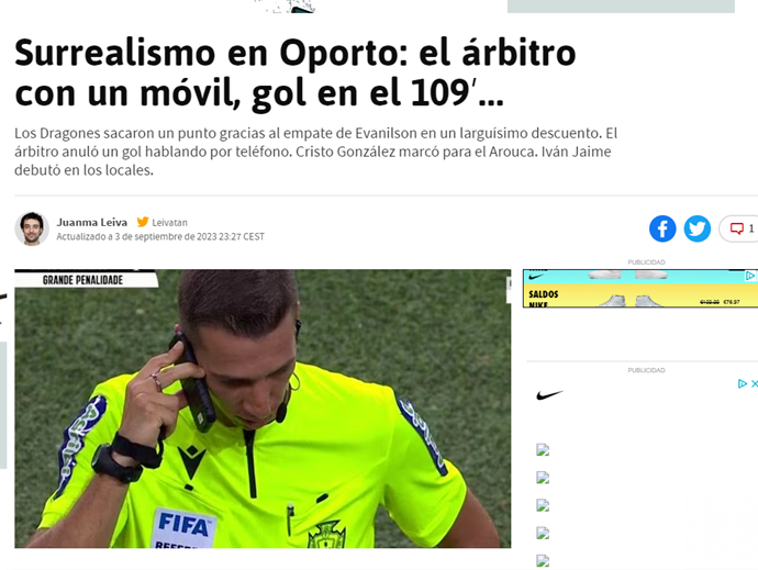 CabineSport's tweet photo. Jornais estrangeiros sobre o Porto-Arouca 🎙️

"Surrealismo", "Absurdo" 😬 https://t.co/rHAMpxPfgg