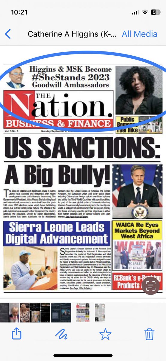 LouiseRawAuthor's tweet photo. GREAT start to the week!
My friend @JustMeBeingMe4 all over the press after being appointed as #SheStands ambassador for #SierraLeone
Women in SL are politically engaged and aware, & vital to the countryโs future- BUT not fairly represented. Cathyโs determined to change that ๐ฅ https://t.co/IMZ7sK9Ob9