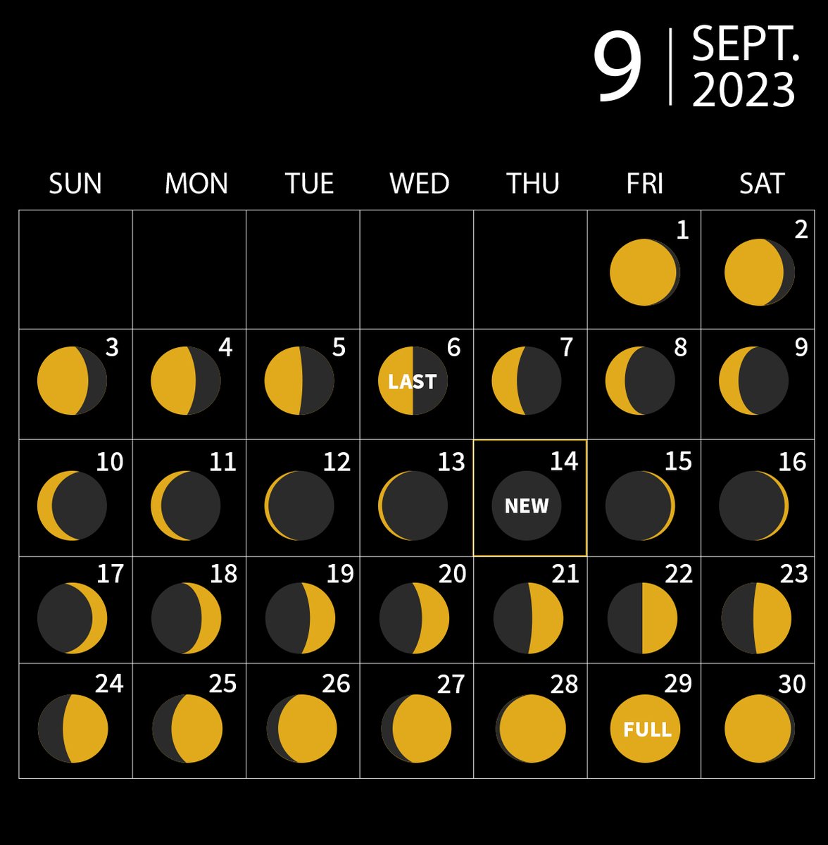 Immerse yourself in the celestial splendor of September with our lunar phase calendar.🌙✨ Don't forget to mark your calendars for those enchanting moonlit nights on the horizon!

#September #Stargazing #LunarPhases #CelestialWonders #Zwo #SeeStar