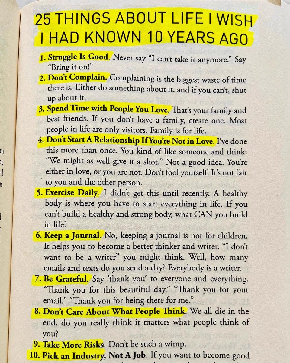25 THINGS ABOUT LIFES I WISH I HAD KNOWN 10 YEARS AGO!

1-10.