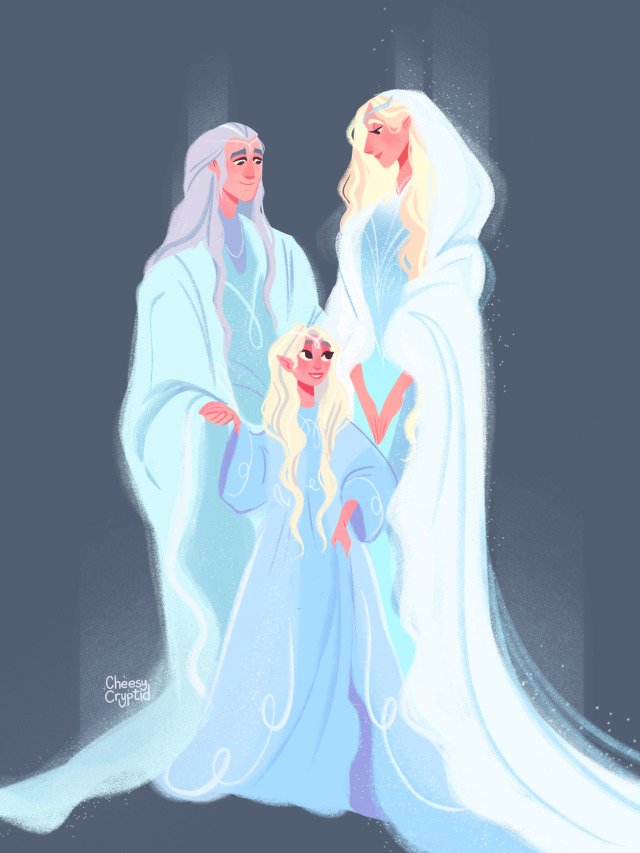 look at this beautiful celedriel + celebrian fan art. i'm in love with this family. 🤍

credit: cheesy-cryptid | tumblr