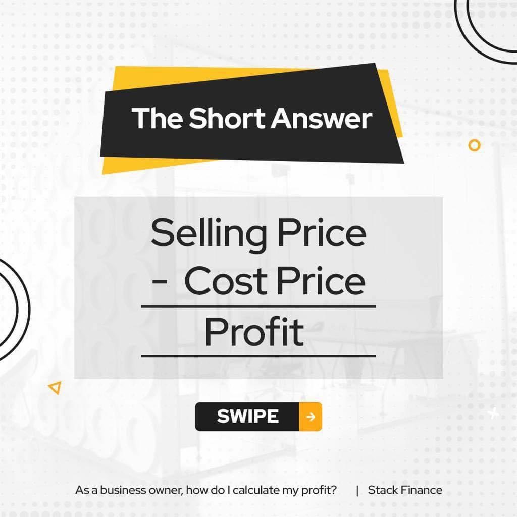 Stackfinanceapp's tweet image. Wondering how to calculate your profit as a business owner?

Think no more, you simply get your profit by deducting cost price from selling price.

Follow our social media platforms for more info!!

#stackfinance #stackelbergng #finance #accounting #16thHeadiesAwards #BBNaija
