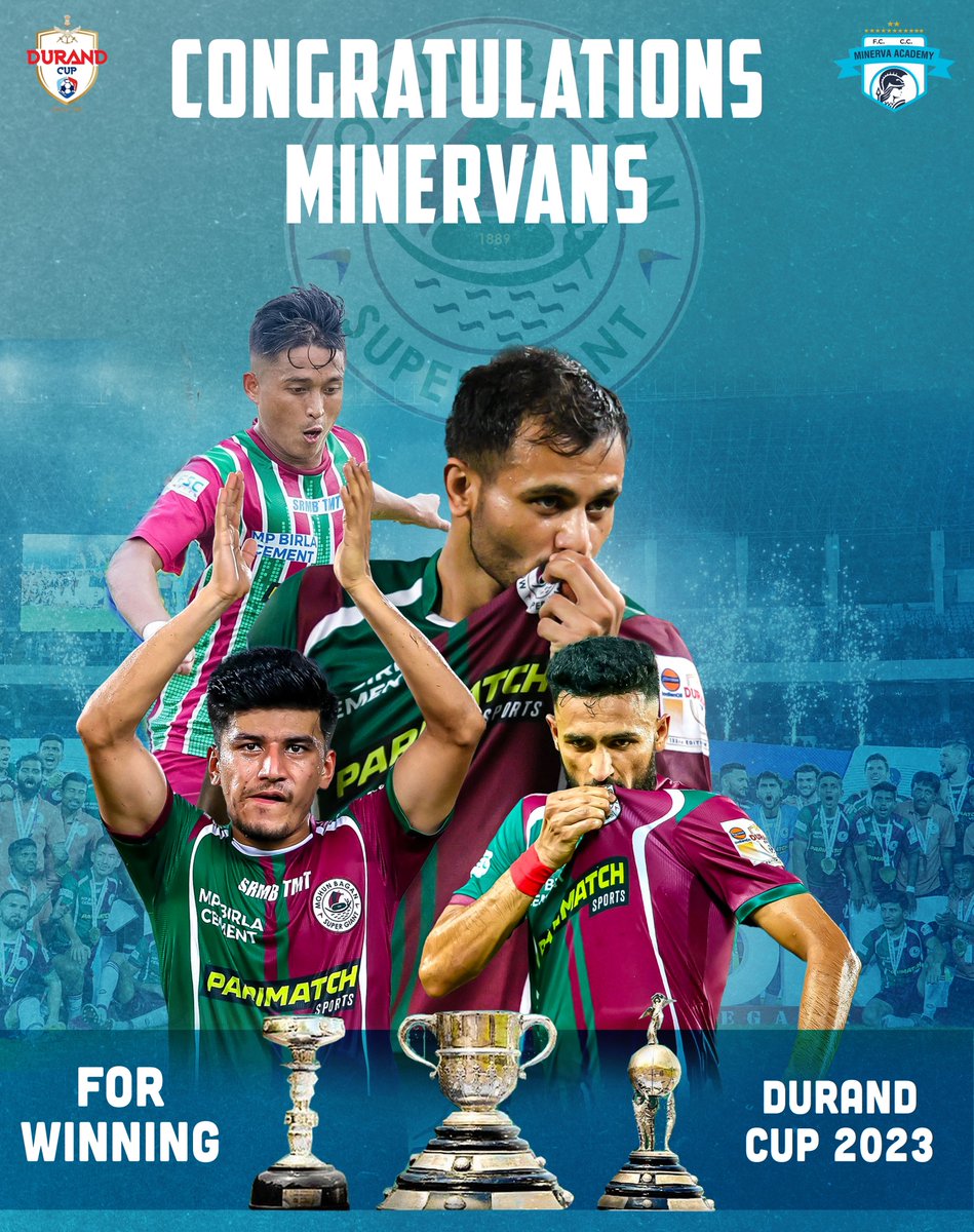 minervapunjabfc's tweet photo. ๐๐๐๐๐ ๐๐๐๐๐๐ ๐
Heartiest congratulations to our 4โฃ #Minervans for winning the prestigious 132nd Durand Cup! ๐คฉ
#MAFC #Warriors #TheFactory #IndianFootball https://t.co/DwJBiEDPwH