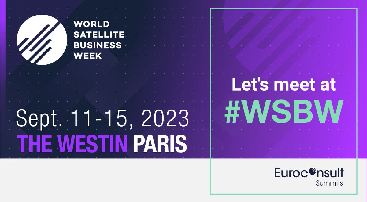 TesatSpacecom's tweet photo. Exciting news! π Discover the latest in #OpticalCommunications at the World Satellite Business Week (#WSBW) in Paris from Sept 11-15. Join #TeamTESAT's experts, including Thomas Reinartz, Ralph Schmid & Sven Rettig to learn more about #HighSpeed #MultiOrbitConnectivity and more! https://t.co/2JxECKCrva
