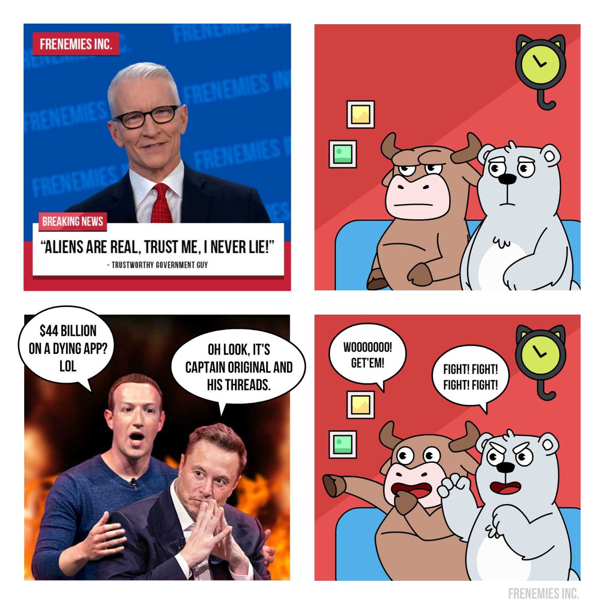 Aliens: 'We come in peace!' Earth: 'Meh.' 
But Musk vs. Zuck in a feud? *Grabs popcorn* 🍿🥊

Which billionaires would you want to see throwdown?

#ElonMusk
#MarkZuckerberg
#TechNews
#Aliens
#UFOs
#PopCulture
#ViralNews
#TechIndustry
#BreakingNews
#EntertainmentNews