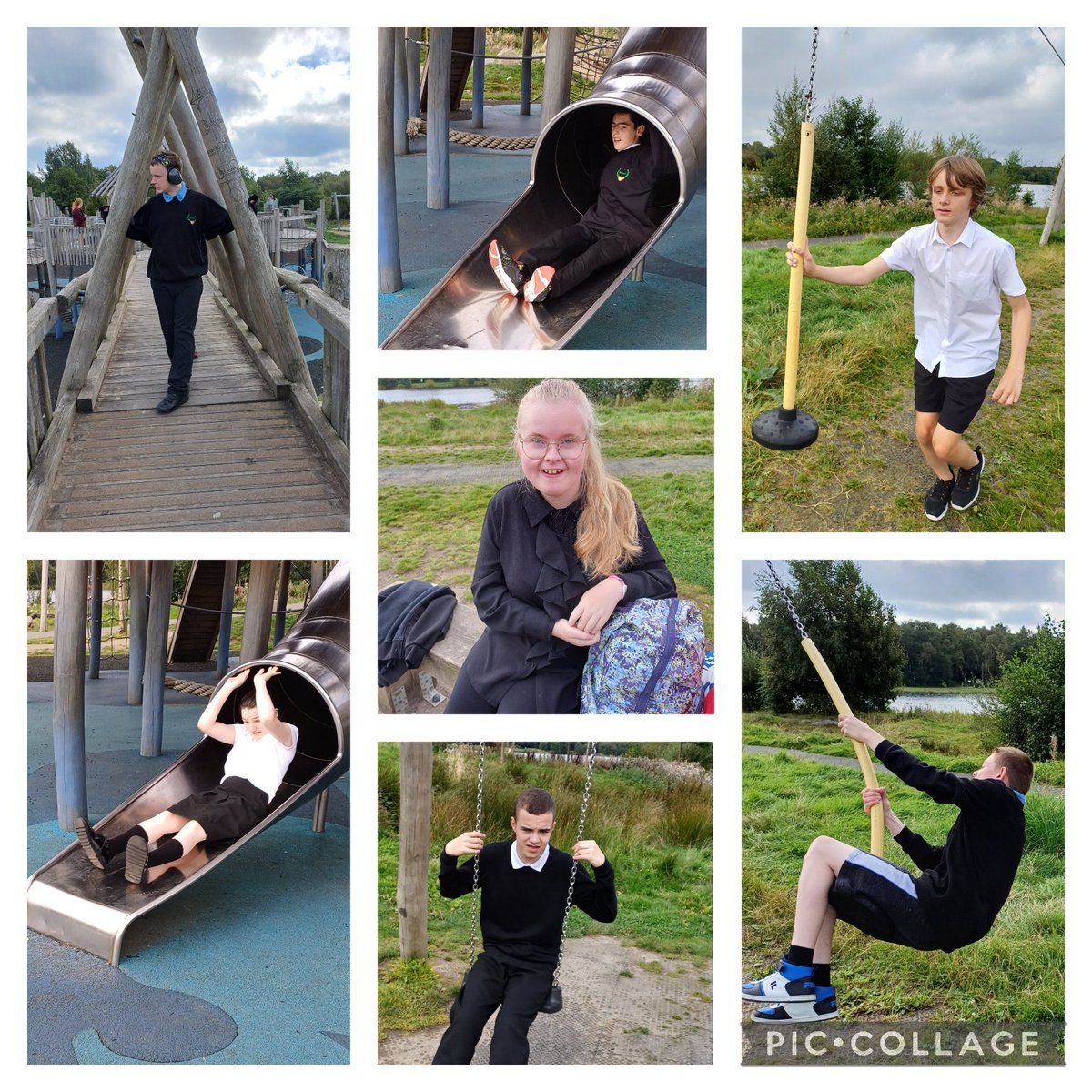 Mariannes Class enjoying  some outdoor PE at Drumpellier Park this morning.