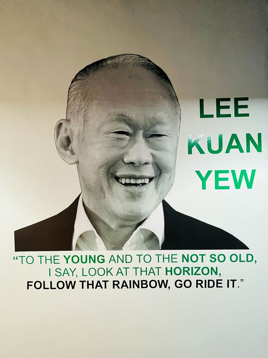 'Follow that rainbow, Go ride it'  - Lee Kuan Yew
 Office vibes on point with this inspirational Lee Kuan Yew art wall!🖼️🎨
Channeling the wisdom and vision of the legendary leader to kickstart a productive day. Who else agrees that art can elevate any workspace?

#OfficeInspo