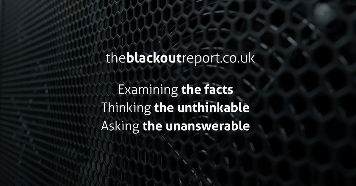 The <a href="/BlackoutReport/">TheBlackoutReport</a> shines a light on our #electricity grid

⚡Could we ever face a UK-wide electricity failure? 
⚠️ What are the biggest threats to our power supplies?
🌎 What does a world without power look like?
❓ How would society cope?

Get it now 👉 bit.ly/2TWGOWA