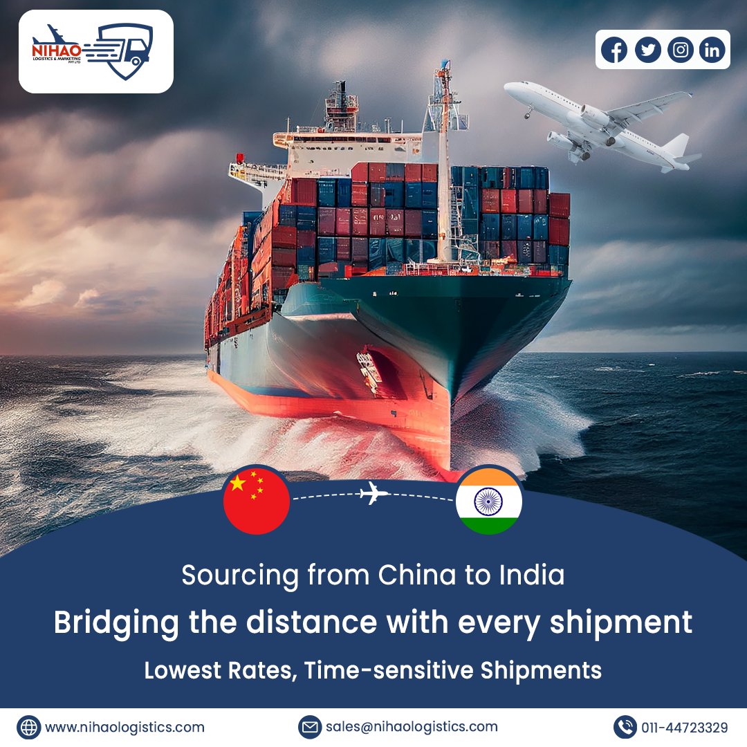 nihao_logistics's tweet image. 🌏Bridging continents, one shipment at a time! 🚢 Sourcing excellence from China to India - your gateway to quality and affordability. 📦 Unlock the lowest rates and swift, time-sensitive deliveries. Let's connect the world! 
#nihaologistics #sourcingsolutions #importfromchina