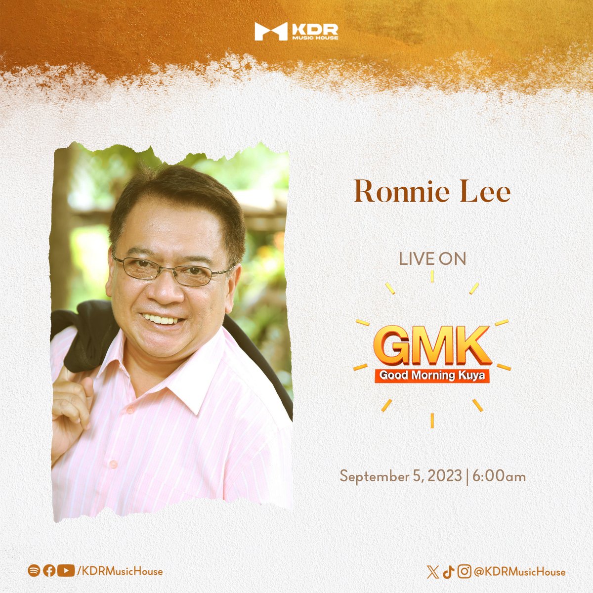 KDRMusicHouse's tweet photo. Don't miss @ tomorrow at 6 a.m Lee and Namfi Fernandez about the story behind their #WePraise track "Sa'Yo ang Papuri." Plus, a live performance from Edward Anthony@!
Don't miss @GoodMorningKuya tomorrow at 6 a.m https://t.co/FunaCPPIaH