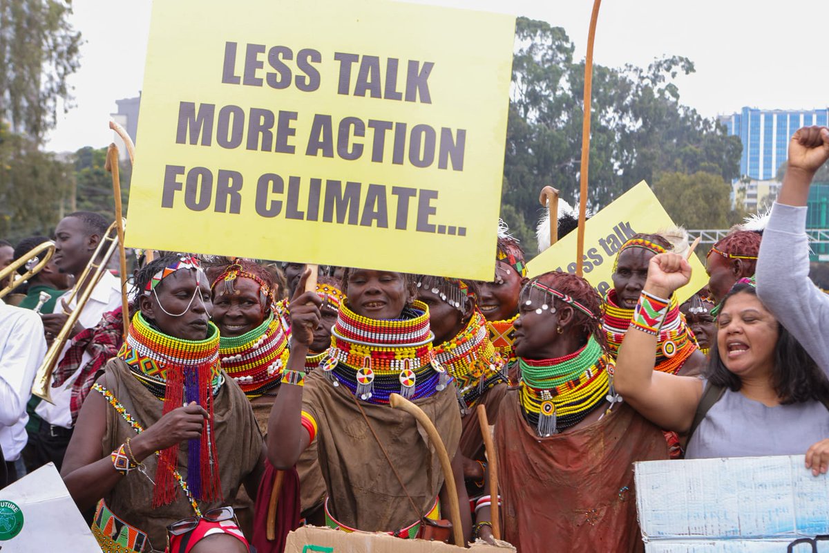 FoLTurkana's tweet photo. We march for our lands and territories! 

We march for our environment! 

We march for our food systems! 

We march for women and water ! 

We march for climate justice! 

We march for Africa ! 

#PeoplesACS23 https://t.co/zYLA2yFiIk