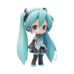 8co28's tweet image. AI image to 3d 
2枚目のミクの立ち絵から3枚目の裏面を生成してAIで1つ目の3Dに（obj）
#imgto3d #imageto3d