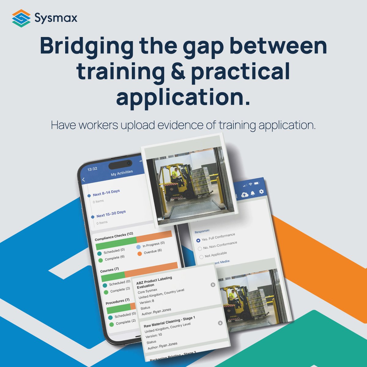 Sysmax_Saas's tweet image. It&apos;s time to bridge the gap between training (LMS) &amp;amp; practical application. With #Benchmax, workers &amp;amp; supervisors can easily upload evidence of training application directly into employees&apos; #competency files. Ensuring #training translates into real results buff.ly/41Mp68i