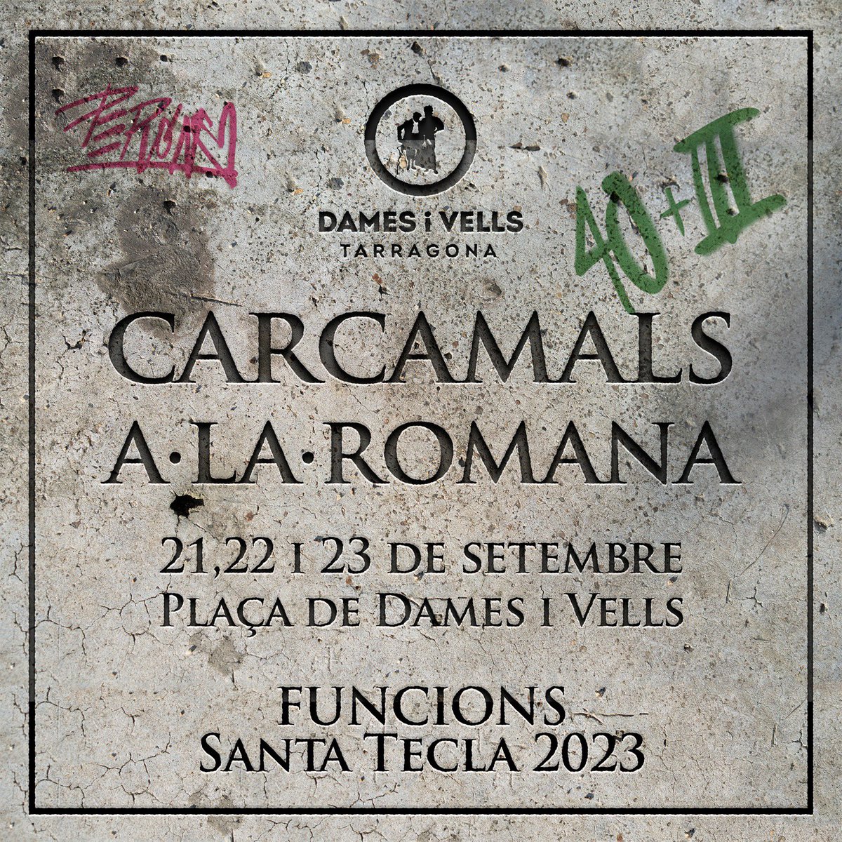 Damesivells's tweet photo. CARCAMALS A LA ROMANA
Sta tecla ‘23

A la plaça de Dames i Vells de Tarragona
Entrades ja a la venda a per 3€ a https://t.co/0oV6WxVHpg

Funcions
Dia 21: 20h./ 21h. / 22h.
Dia 22: 20h./ 21h./ 22h. 
Dia 23: 11:30h./12:30h.
 17:30h./ 19:30h. /20:30h. https://t.co/2fVEPAFgOv