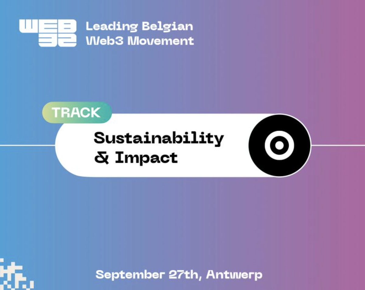 WEB32xyz's tweet photo. Can #web3 help improve sustainability and corporate social responsibility?
These are some of the topics to be discussed at #web32 at our Sustainability & Impact track.
Specifically we will go through:
⛓️ Supply Chain Transparency
🔐 Data Integrity
🗳️ Decentralised Governance https://t.co/o8iYnooO8z