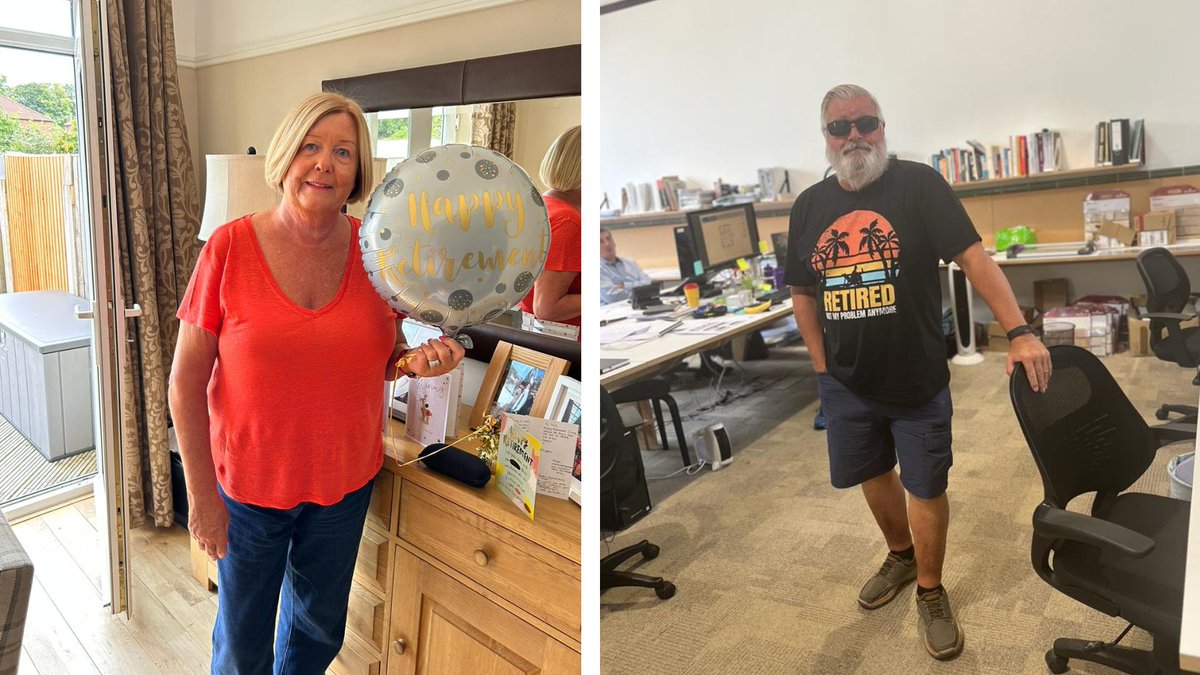 After a lively send off we sadly bid farewell to Tricia &amp; Colin who retired after 35 years collective service at Paddock Johnson. We want to say a big thank you for all you’ve done over the years, you’ll be missed.  Enjoy your retirements Tricia and Colin! Keep in touch.