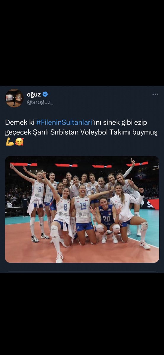 zaferkecin's tweet photo. Sana Oğuz adını verenin aq

Evet #FileninSultanlar şampiyon oldu. #sırplar da kazanabilirdi. Bu bir spor müsabakası bu kin, nefret, düşmanlık niye. 

Tabi her serviste her smaçta her blokta  o topa vuran el sizin yüzünüze yüzünüze vuruluyordu. Çünkü siz bu millete ait değilsiniz. https://t.co/W3iLvBPATI