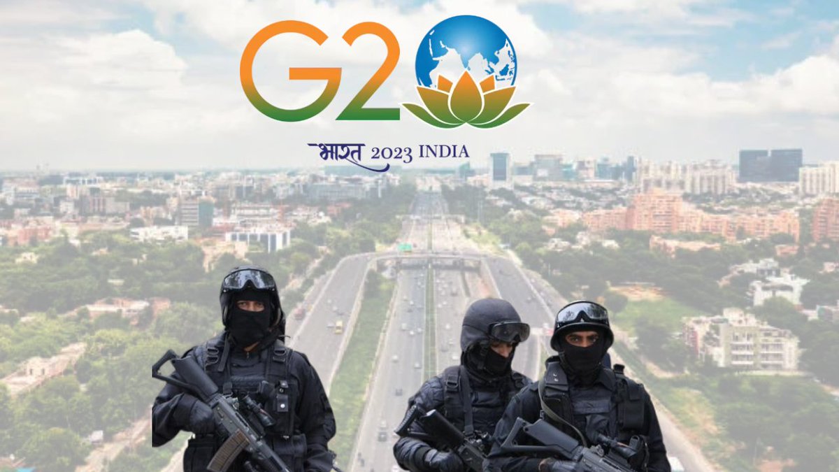 Moneymintfm's tweet photo. India is set to host the G20 Summit in New Delhi on September 9 and 10, and about 130,000 security personnel will be deployed to guard the event. Anti-drone systems will also be used to ensure the safety of the world's most powerful leaders attending the summit. https://t.co/7BcqtnKKoL