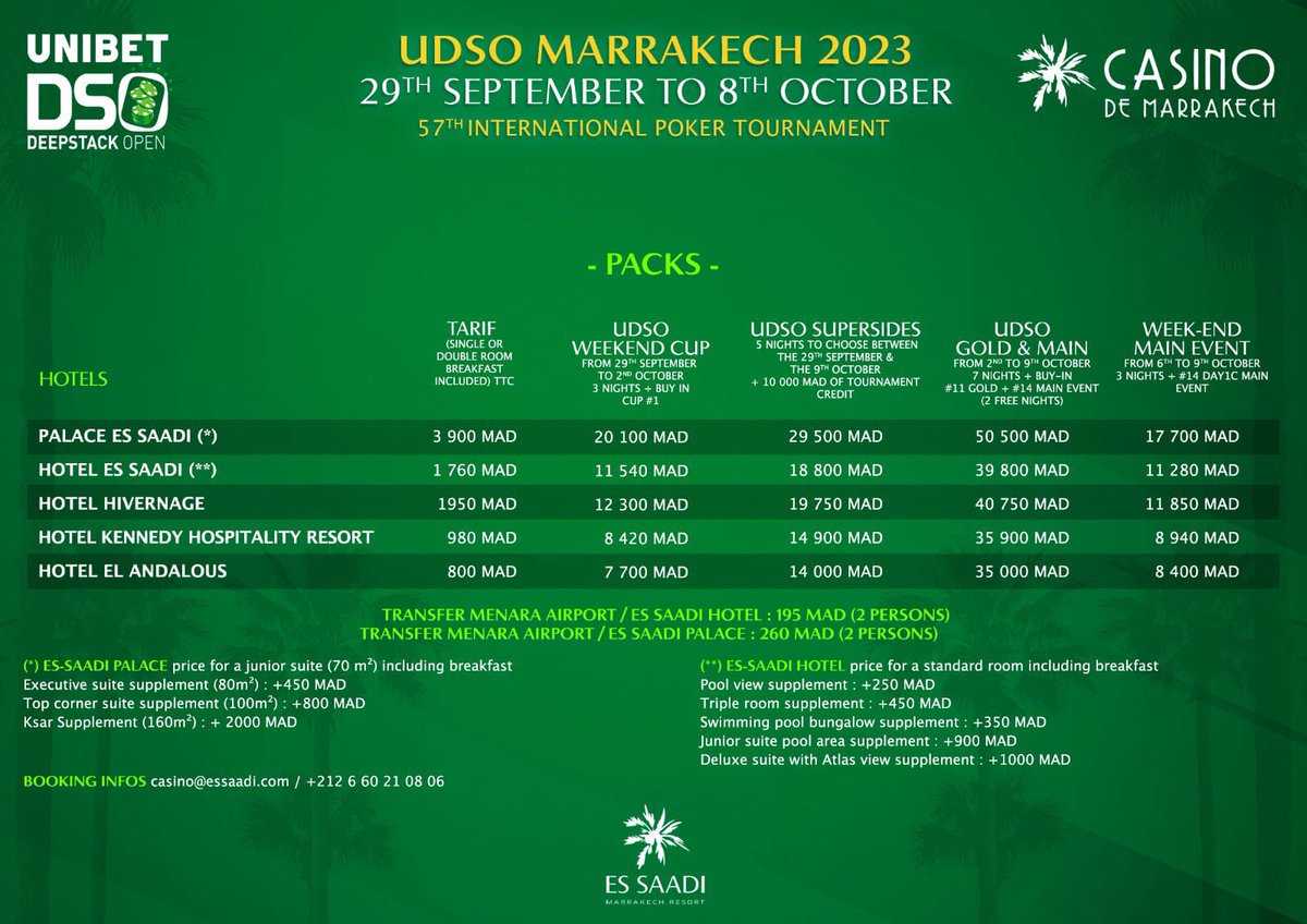 tsunamyESP's tweet photo. Os ha tratado regulinchi el Estrellas/ept? Os traigo el mejor desquite!!! 

Viaja en el tiempo y vuelve al verano,  piscina y sol a diario. 

UNIBET DSO Marrakech del 29 sep al 9 oct. Festival completisimo y para todos los bolsillos. Brutal el calendario https://t.co/nGrbwSJb48