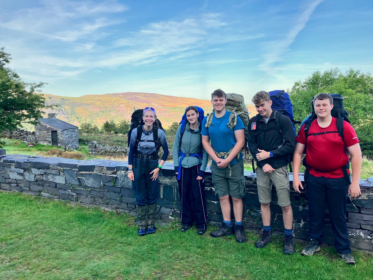 Spectacular weather in Eryri (formerly Snowdonia) for our @DofESouthWest Gold groups doing their Qualifying expeditions. All safely over Yr Wyddfa (1085m) yesterday and off to wild campsites tonight