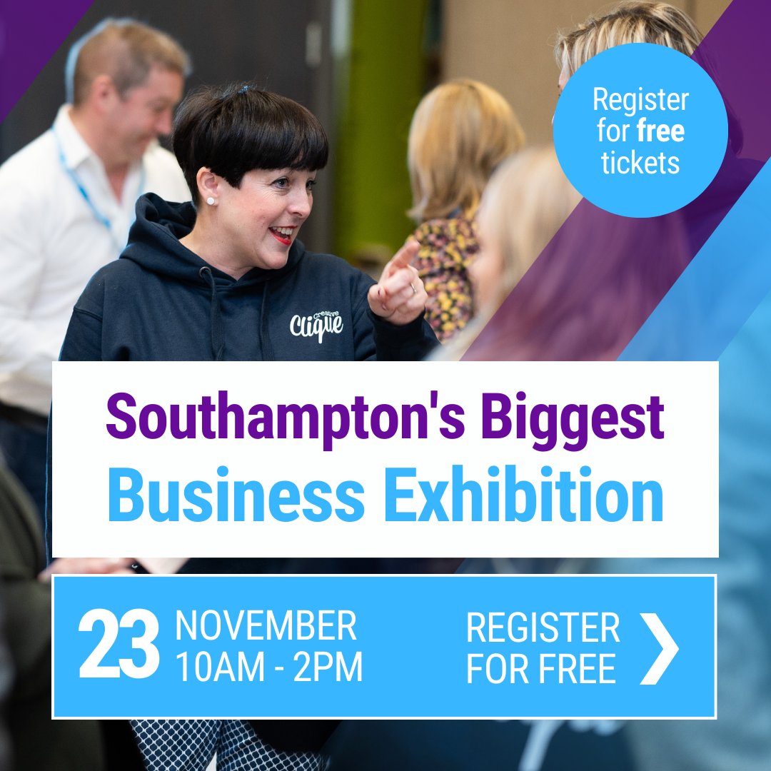 📢 Attention #Southampton businesses! 📢 Is your business growing? Do you want some help? Get all the ideas and inspiration you need at the upcoming Southampton #B2B Expo on 23rd November b2bexpos.co.uk/event/southamp… #SouthamptonExpo