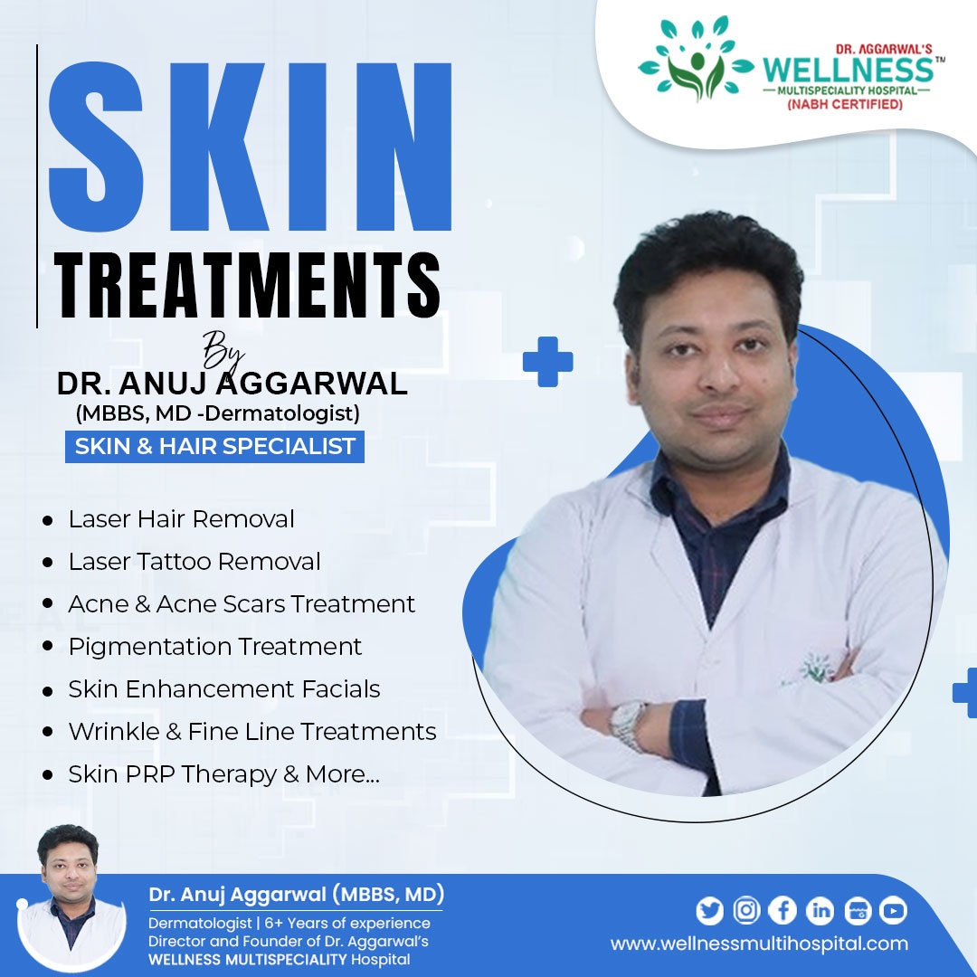 Unlock the Beauty of Radiant Skin with Dr. Anuj Aggarwal! 🌟
Discover a World of Skin Treatments by Our Expert Dermatologist:
.
Book an appointment@ wellnessmultihospital.com/book-an-appoin…
.
#wellnesshospital #wellnessmultihospital #dranujaggarwal 
#SkinCareMagic #ExpertDermatology