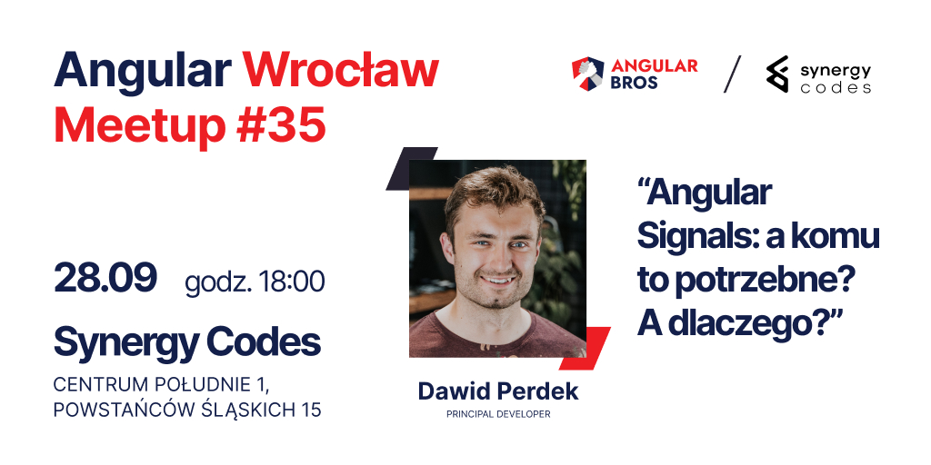 pawelkubiakdev's tweet image. 📢 Exciting news, Angular enthusiasts!🚀 We&apos;re thrilled to introduce our first speaker for @AngularWroclaw  #35: @superdyzio! 🎤 Get ready to dive deep into the world of Signals in Angular with an expert who knows the ropes. 📡#AngularWroclaw #Angular #StayTuned📢💻