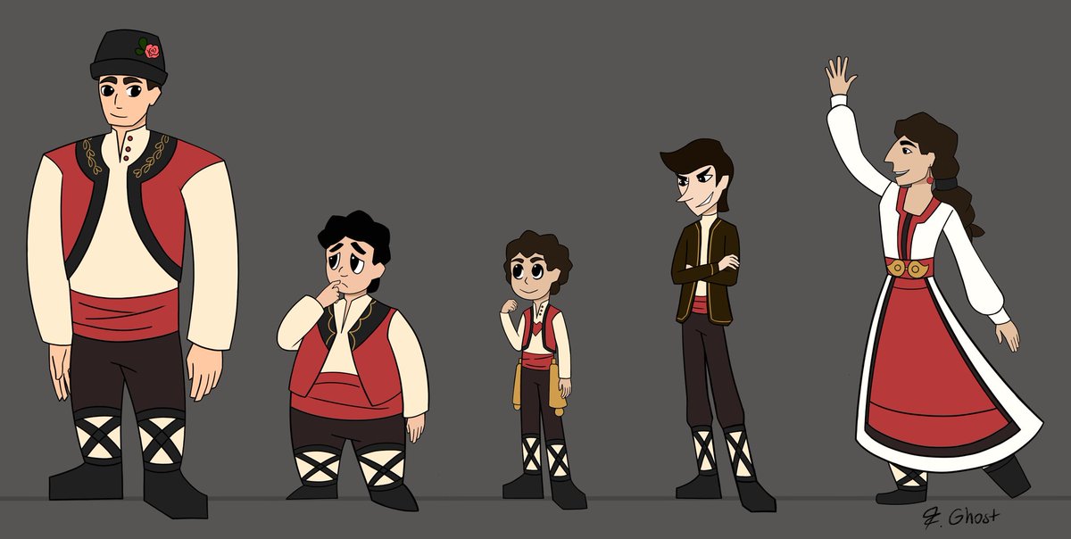 GhostEndeavour's tweet photo. Some concepts for characters inspired by Bulgarian national clothes and folklore
#Bulgaria #characterdesign #Folklore
#slavic #kuker #bulgarianart https://t.co/X8pPYBIazl