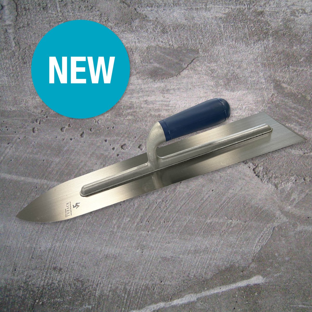 New to our Tyzack range of professional Builders and Plasterers tools is the 450mm (18”) Flooring Trowel typically used to install flooring materials such as concrete or mortar. It helps to spread and level the material evenly, ensuring a smooth and durable surface.