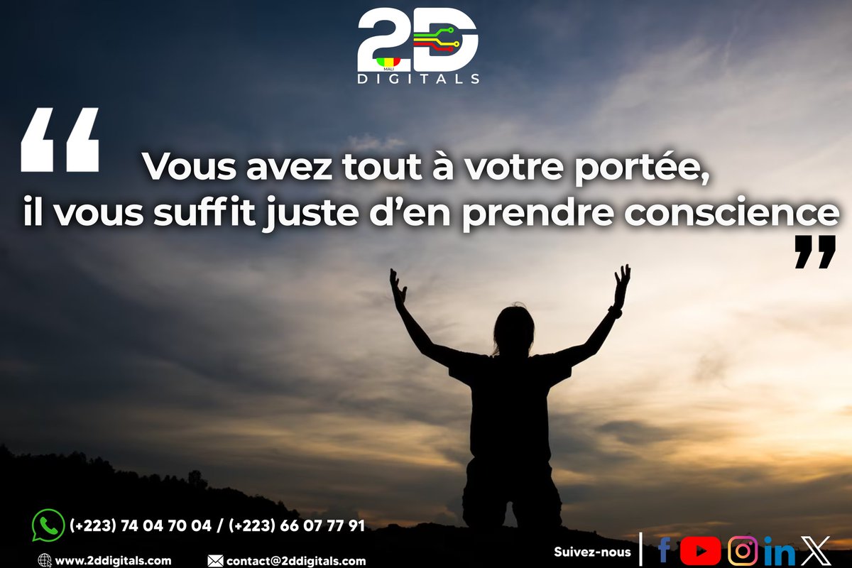 Un autre lundi ! Le défi pour cette semaine consiste à sortir de vos zones de confort afin de réaliser ce que vous pensez impossible.

Passez une excellente semaine !

#lundimotivation 
#ondonnetout 
#2ddigitals