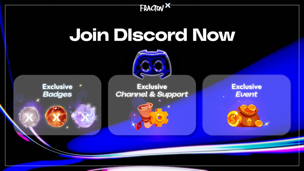 Heyy $FT holders! 🌟
Join our Discord before the crowd! 🎉

We've got a truckload of surprises waiting for you! 🎁
link: discord.gg/fractonx

Head over to the #verify-ft channel to catch your exclusive role and other cool perks! 🚀💎