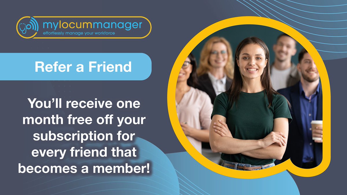 Do you know someone who could benefit from using My Locum Manager for their self-employed work?🙋‍♀️ Refer a friend to receive one month free off your subscription for every friend who becomes a member. Start referring your friends now 👉 ow.ly/Yh8T50PFRyI #LocumGPs