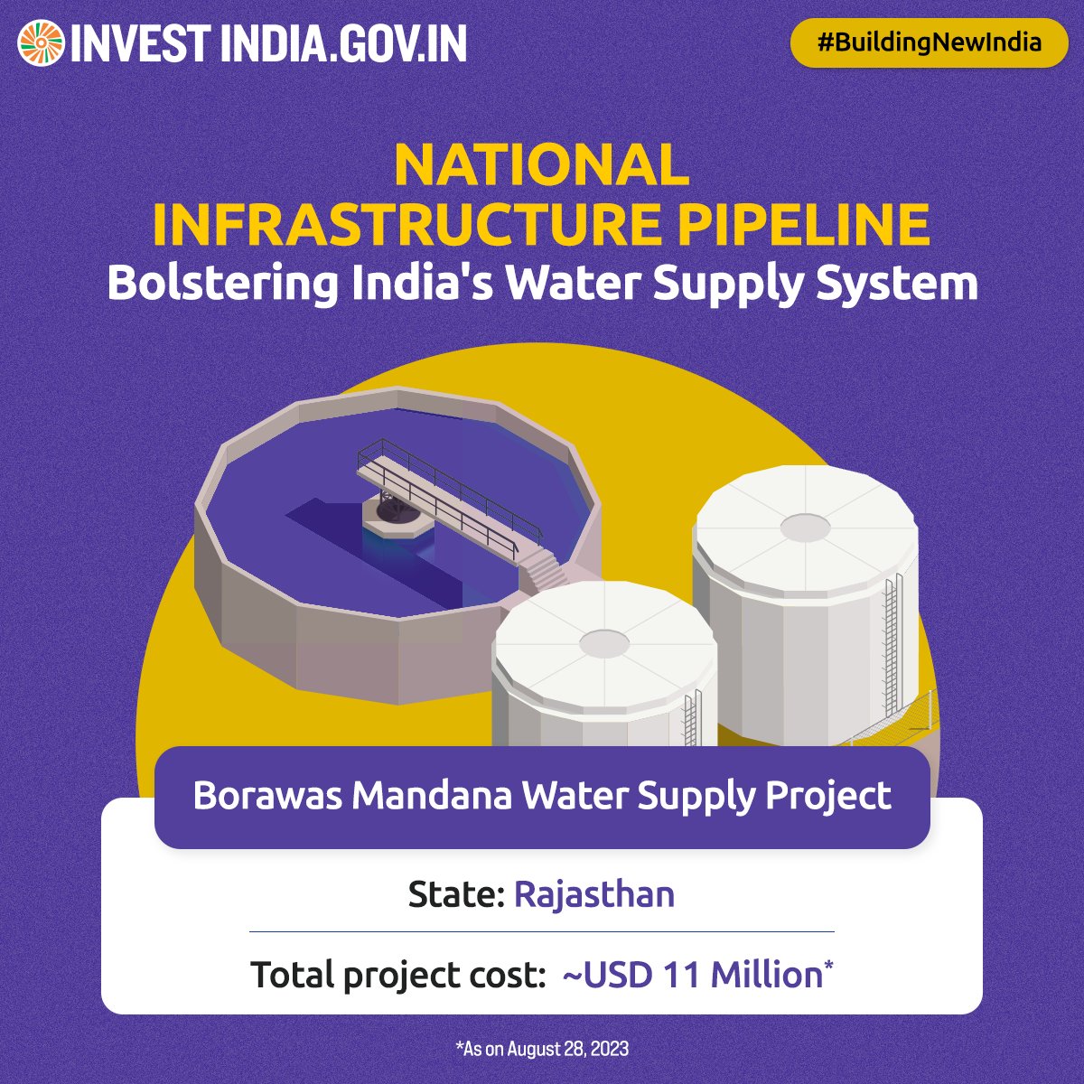 Under the #NIP, the Kota region in Rajasthan will benefit immensely from household tap connections of potable drinking water.

Know more: bit.ly/page_NIP

#BuildingNewIndia #InvestInIndia #InvestInRajasthan @RajCMO