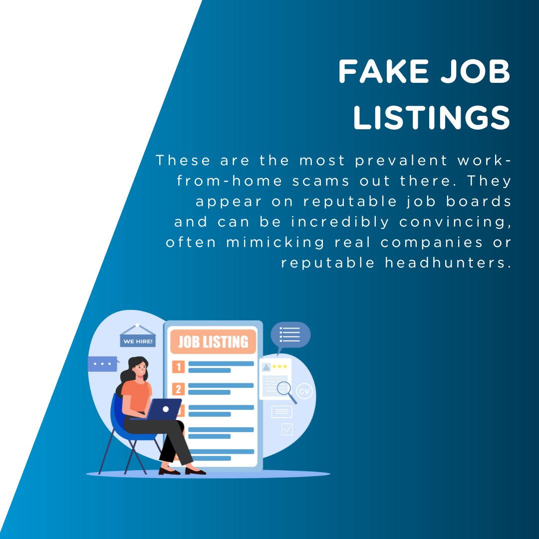 weareairswift's tweet image. Work-from-home scams are getting increasingly craftier and dangerous. But are you aware of the various ways scammers can get to you? Find out more: hubs.ly/Q020WTMY0

#WeAreAirswift #WorkFromHomeScam #Scams #RemoteWork