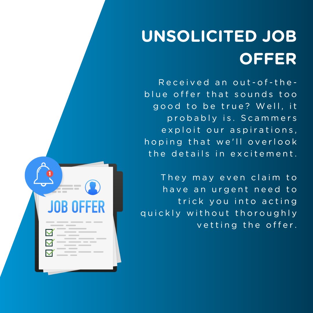 weareairswift's tweet image. Work-from-home scams are getting increasingly craftier and dangerous. But are you aware of the various ways scammers can get to you? Find out more: hubs.ly/Q020WTMY0

#WeAreAirswift #WorkFromHomeScam #Scams #RemoteWork