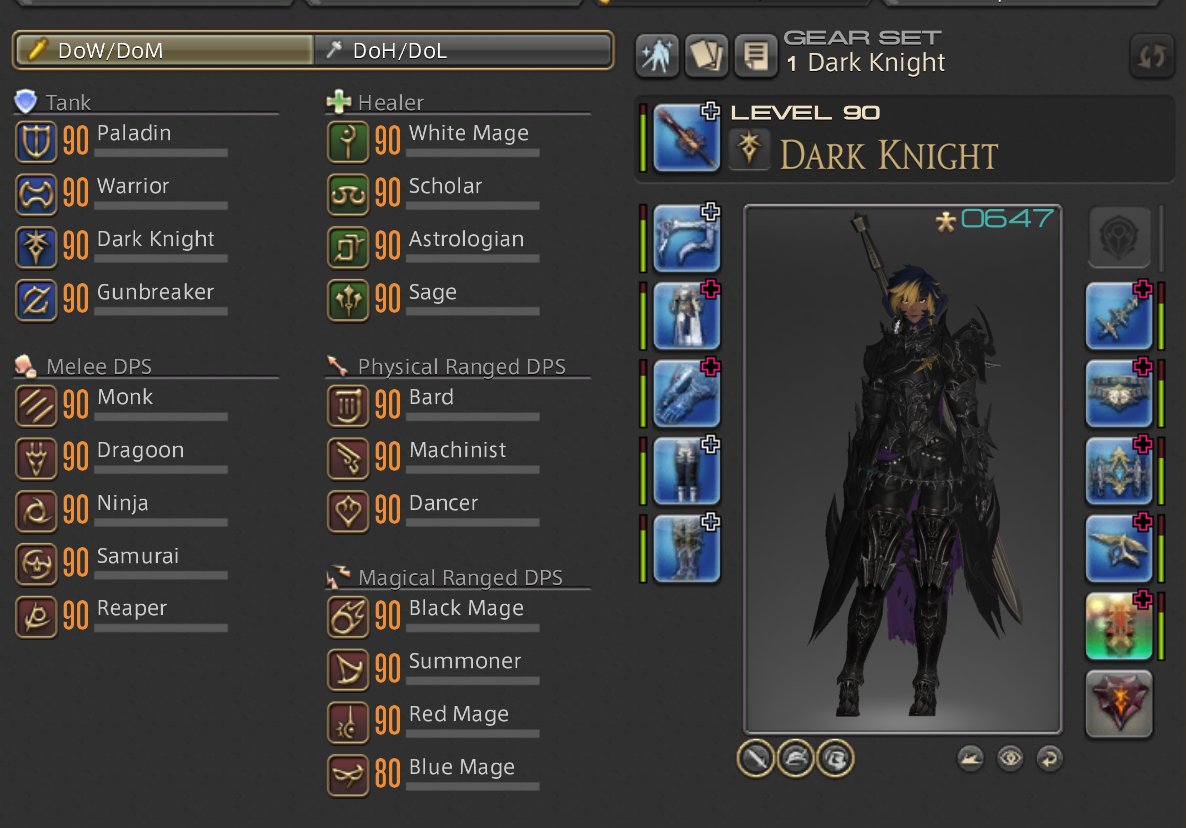 TaskPool's tweet image. Hit some personal milestones recently. Today got my last combat job to 90, WHM. And yesterday got the Battle Bear so got both DRK and WAR mounts, GNB is next! #FF14 #FinalFantasyXIV