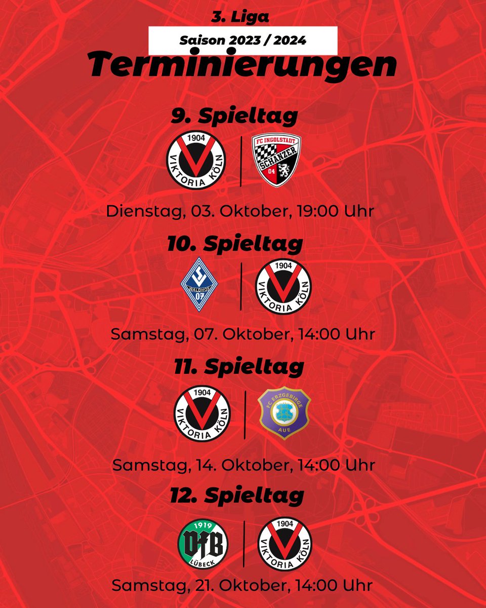 viktoria1904's tweet photo. Die nächsten zeitgenauen Ansetzungen sind da! 👀✍️
_______________________
#Vussball #3Liga #Terminierungen https://t.co/czQpWMIBfA