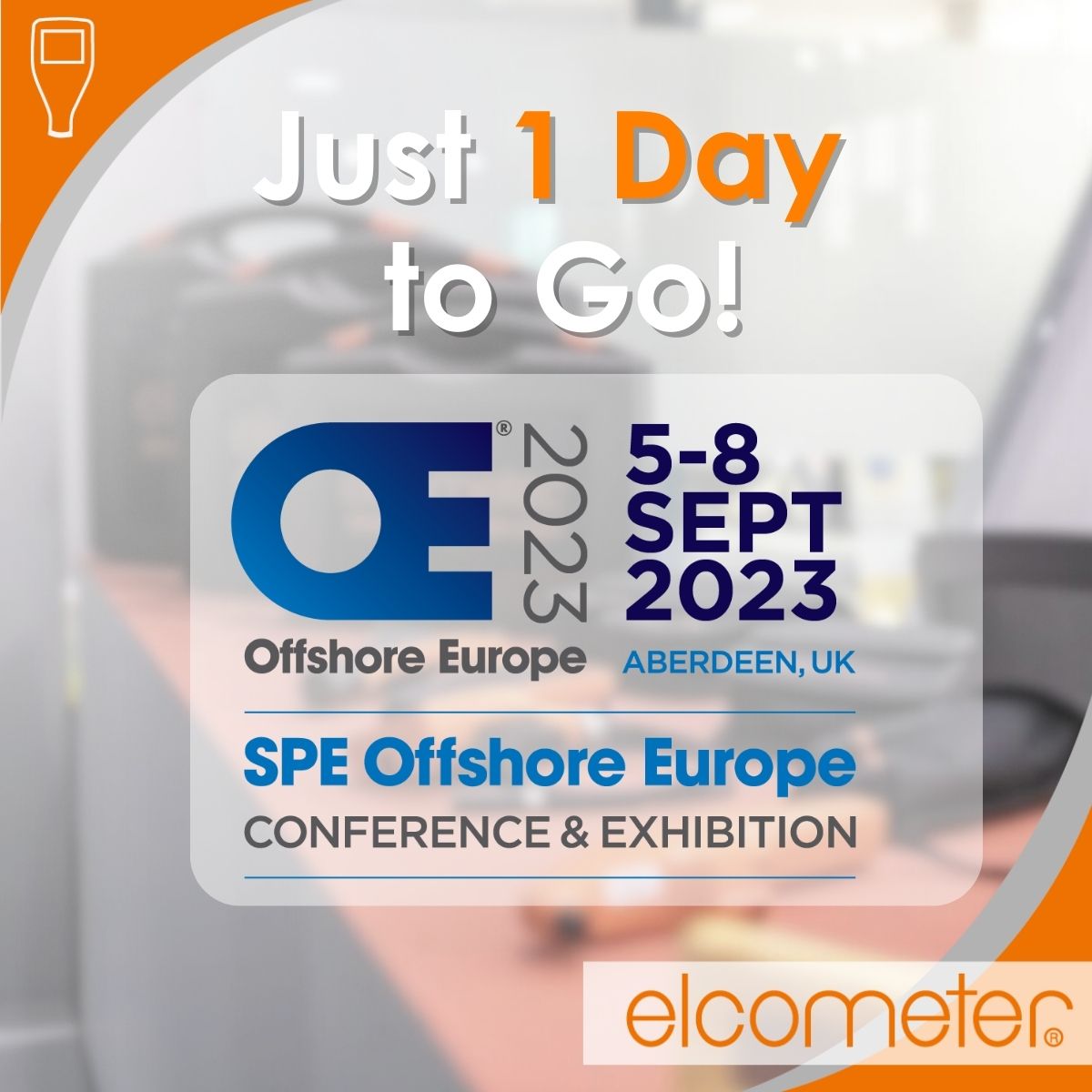 Elcometer (@elcometer) on Twitter photo Just one day until the Elcometer team join some of the world's leading experts in the energy industry for the 50th SPE Offshore Europe Exhibition!⏲️
Will you be there? If so, why not pop over to stand 1K48 and say hi?! 👋
#CoatingInspection #OffshoreEurope2023 #OE23 <a href="/SPE_OE/">SPE Offshore Europe</a> Just one day until the Elcometer team join some of the world's leading experts in the energy industry for the 50th SPE Offshore Europe Exhibition!⏲️
Will you be there? If so, why not pop over to stand 1K48 and say hi?! 👋
#CoatingInspection #OffshoreEurope2023 #OE23 <a href="/SPE_OE/">SPE Offshore Europe</a>