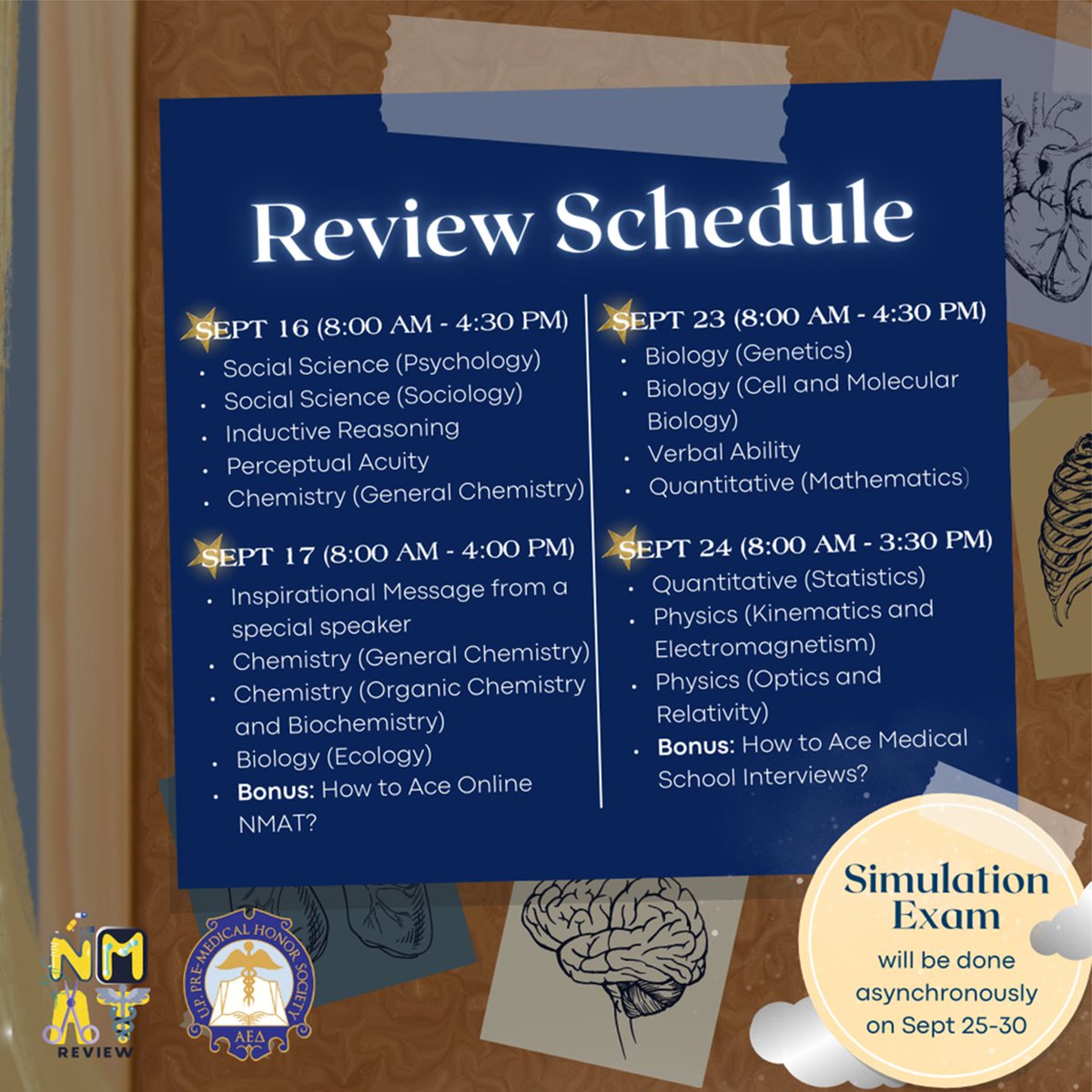 UPPMHS's tweet photo. Been wondering how you can get that 99+? Reach for the stars 📷 and seek that 99+ with UP PMHS NMAT Review 2023 and Simulation Exam! 📷

Underneath the moonlight, a path to 99+ awaits for you with a lot of things in store! 📷 https://t.co/XCfcgXLFD9
