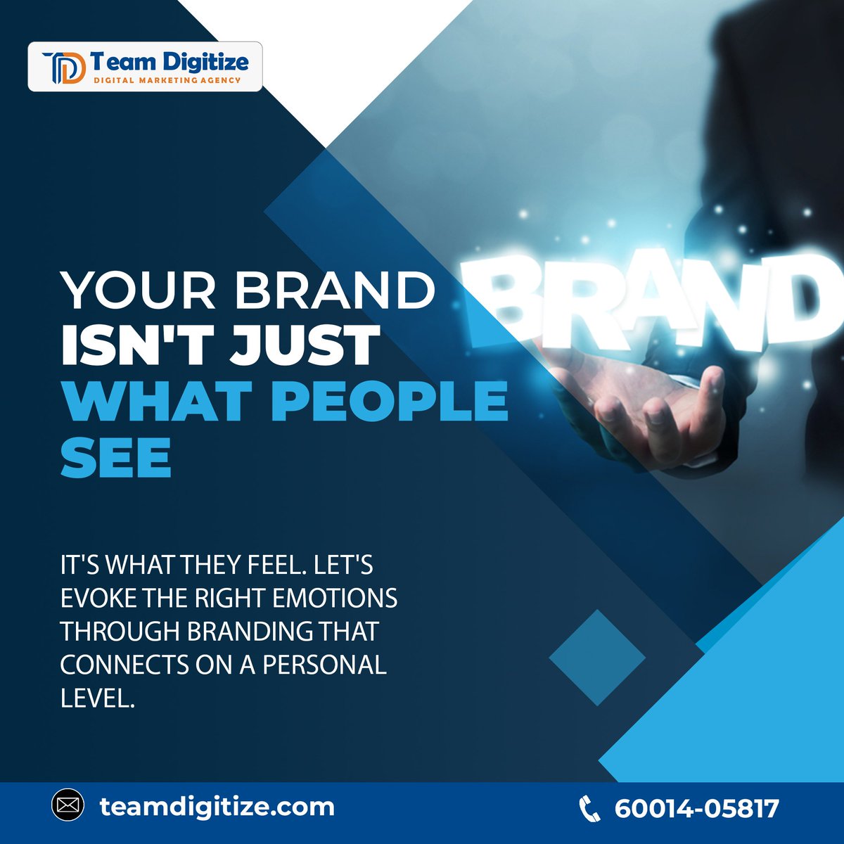 TDigitize's tweet image. Your brand isn&apos;t just a logo; it&apos;s a sentiment that lingers. Let&apos;s create a branding experience that captures hearts and sparks genuine connections.

#teamdigitize #digitalmarketing #branding #brandingagency #marketingagency #marketing #digitalmarketingtips #brand #connection